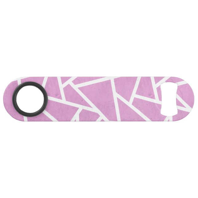 Pink and white mosaic pattern bar key (Front (Horizontal))