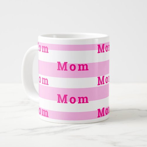 Pink and White Mothers Day Mom Mug