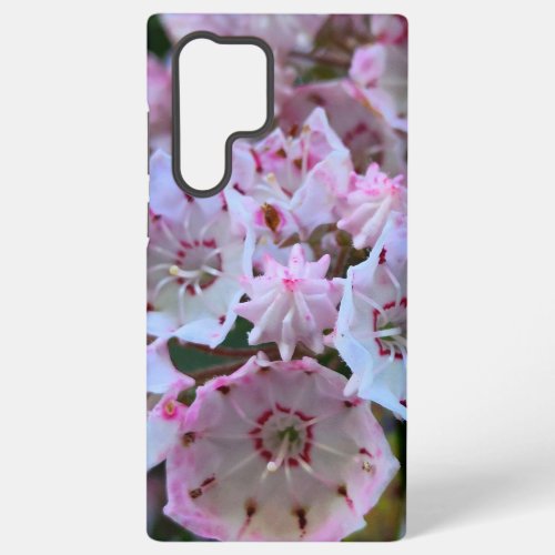 Pink and White Mountain Laurel Flowers Samsung Galaxy S22 Ultra Case