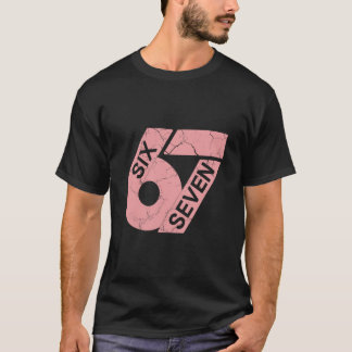 Pink And White Number 67 Jersey Player Uniform #67 T-Shirt