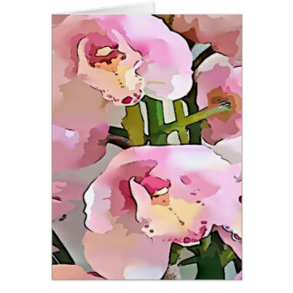 Pink and White Orchid Cards