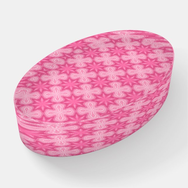 Pink And White Paperweight (Angled)