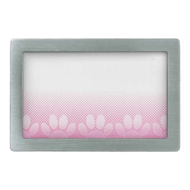 Pink And White Paws With Newsprint Background Belt Buckle (Front)