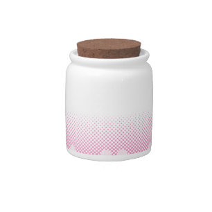 Pink And White Paws With Newsprint Background Candy Jar