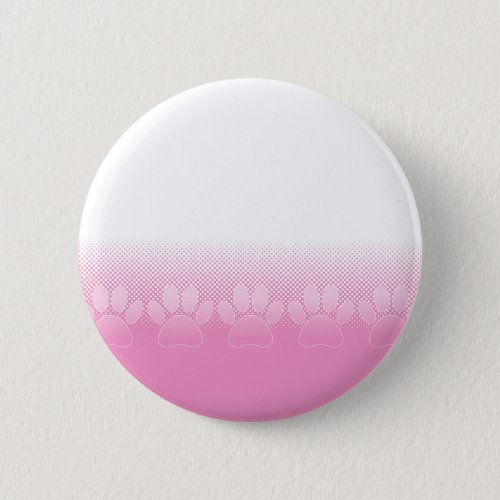 Pink And White Paws With Newsprint Background Pinback Button