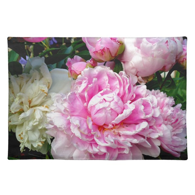 Pink and White Peonies Placemat (Front)