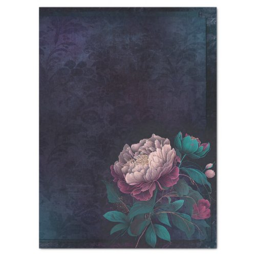 Pink and White Peony Flowers Decoupage Tissue Paper