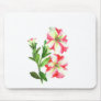 Pink and White Petunias Floral Art Mouse Pad