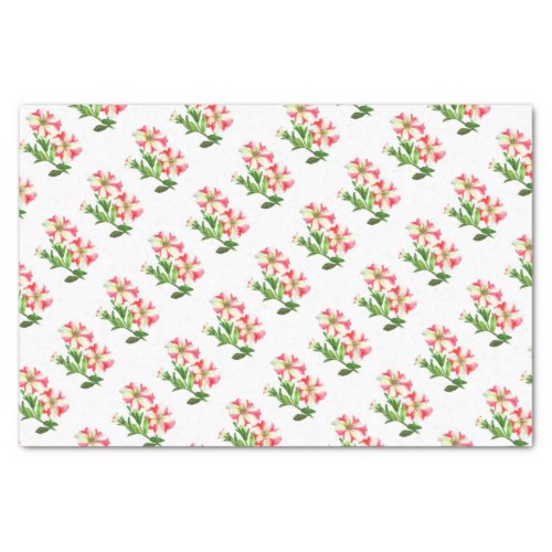 Pink and White Petunias Floral Art Tissue Paper