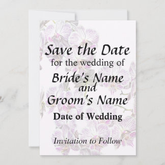 Pink and White Phalaenopsis Orchids Save The Date