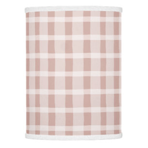 Pink and White Plaid Pattern Lamp Shade