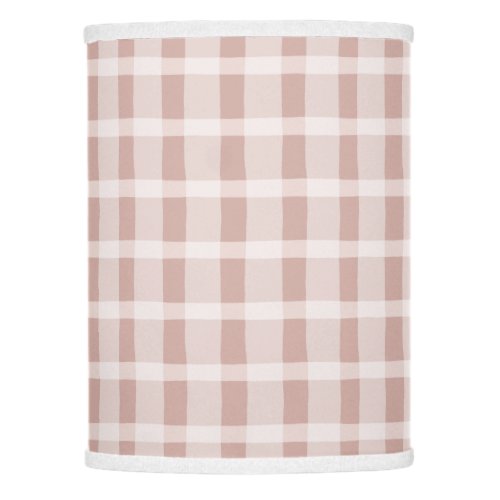 Pink and White Plaid Pattern Lamp Shade