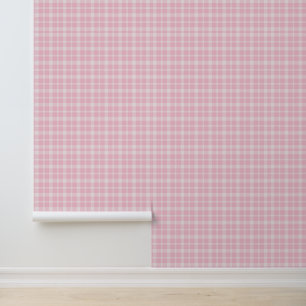 Pink And White Plaid Wallpaper