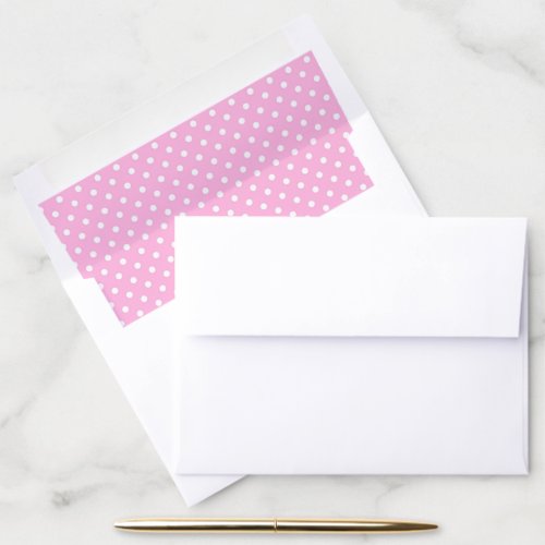 Pink And White Polka Dot Design Envelope Liner