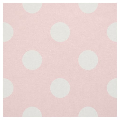 Pink and White Polka Dot Pattern Fabric