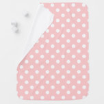 Pink And White Polka Dot Pattern Receiving Blanket at Zazzle