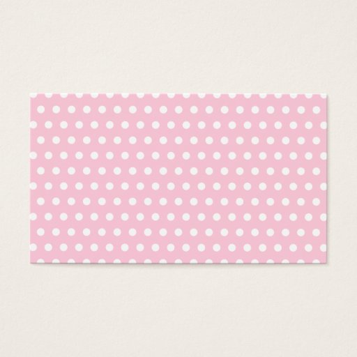 Customizable Pink and White Polka Dot Pattern. Spotty. Business Cards