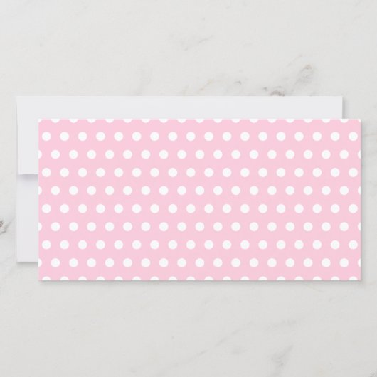 Pink and White Polka Dot Pattern. Spotty. (Front)