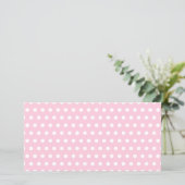 Pink and White Polka Dot Pattern. Spotty. (Standing Front)