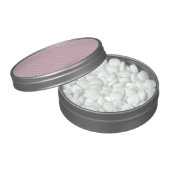 Pink and White Polka Dot Pattern. Spotty. Jelly Belly Candy Tin (Opened)