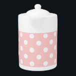 Pink and White Polka Dot Pattern Teapot<br><div class="desc">Pink and White Polka Dot Pattern</div>