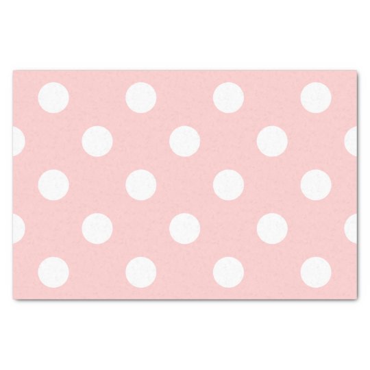 Pink and White Polka Dot Pattern Tissue Paper