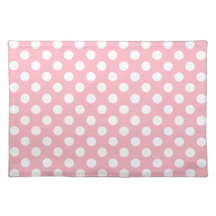 Pink and White Polka Dot Placemats