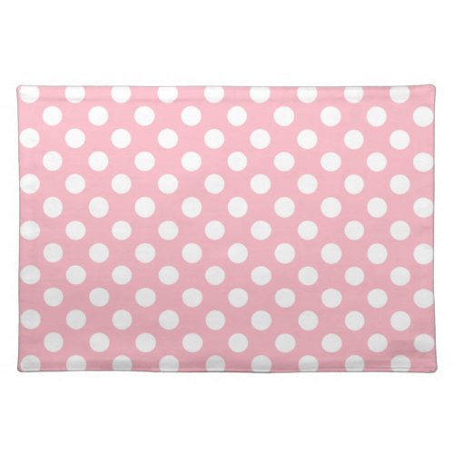 Pink and White Polka Dot Placemats