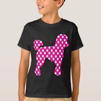 Pink And White Polka Dot Poodle  For 50s Sock Hop  T-Shirt