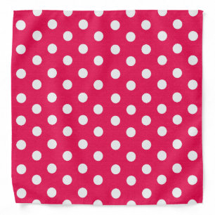 Pink And White Polka Dots Bandana