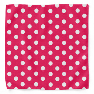 Pink And White Polka Dots Bandana