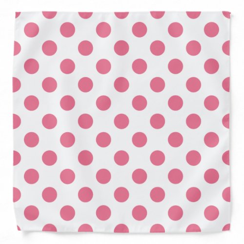 Pink and white polka dots bandana