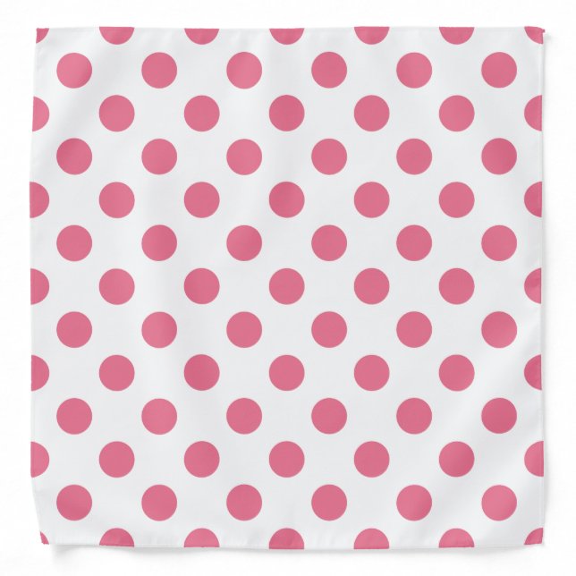 Pink and white polka dots bandana (Front)