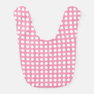 Pink and White Polka Dots Bib