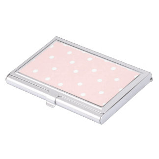 Pink and White Polka Dots Business Card Holder