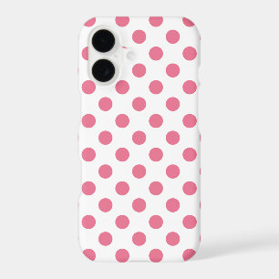 Pink and white polka dots iPhone 17 case