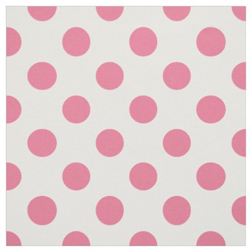 Pink and white polka dots fabric