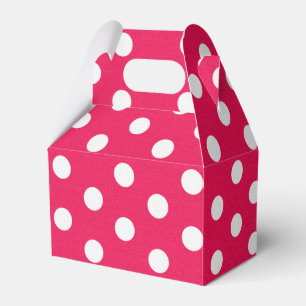 Pink And White Polka Dots Favor Boxes