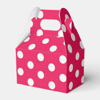 Pink And White Polka Dots Favor Boxes