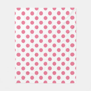 red and white polka dot fleece fabric