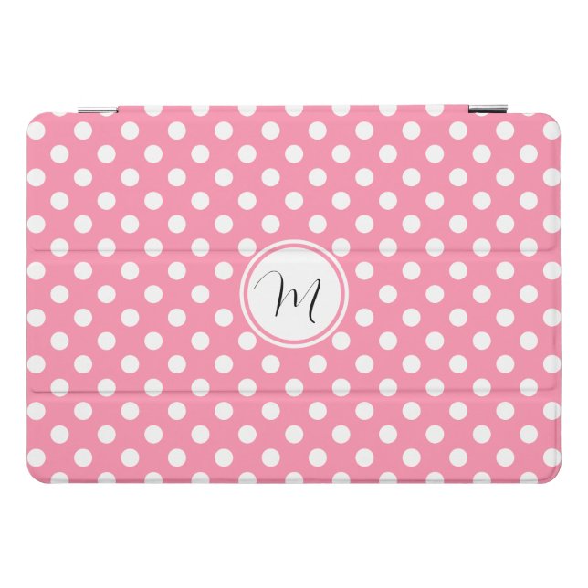 Pink and White Polka Dots iPad Pro Cover (Horizontal)