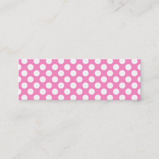 Customizable Pink and White Polka Dots Business Cards