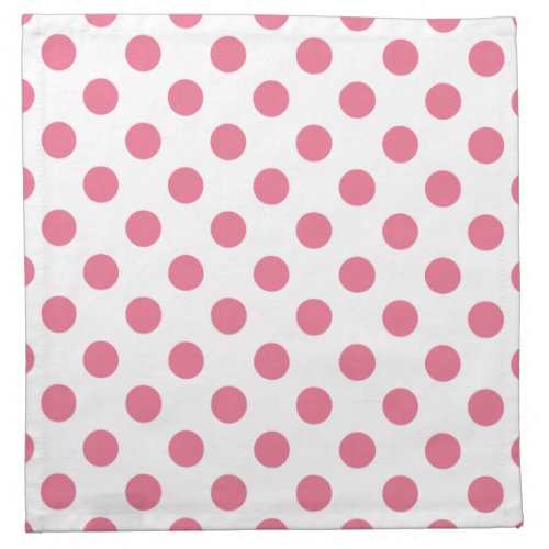 Pink and white polka dots napkin