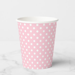 Pink and White Polka Dots Paper Cups
