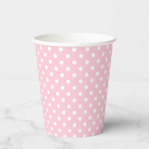 Pink and White Polka Dots Paper Cups
