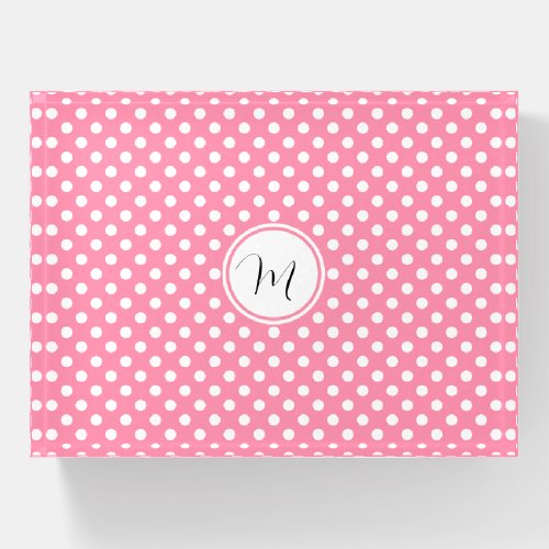 Pink and White Polka Dots Paperweight