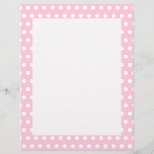 Pink and White Polka Dots Pattern. (Front)