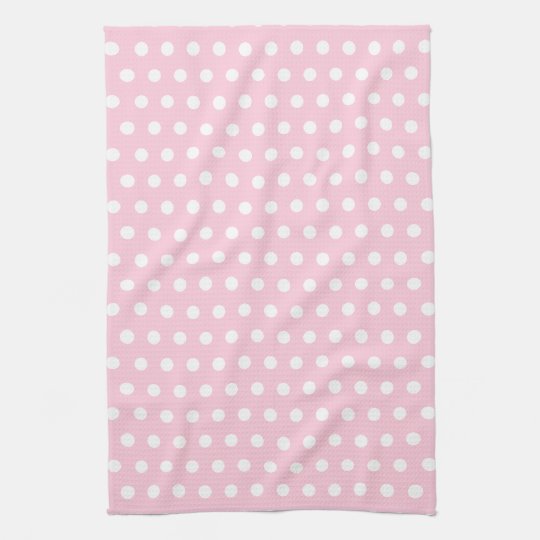 Pink and White Polka Dots Pattern. Kitchen Towel | Zazzle.com