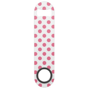 Pink and white polka dots speed bottle opener