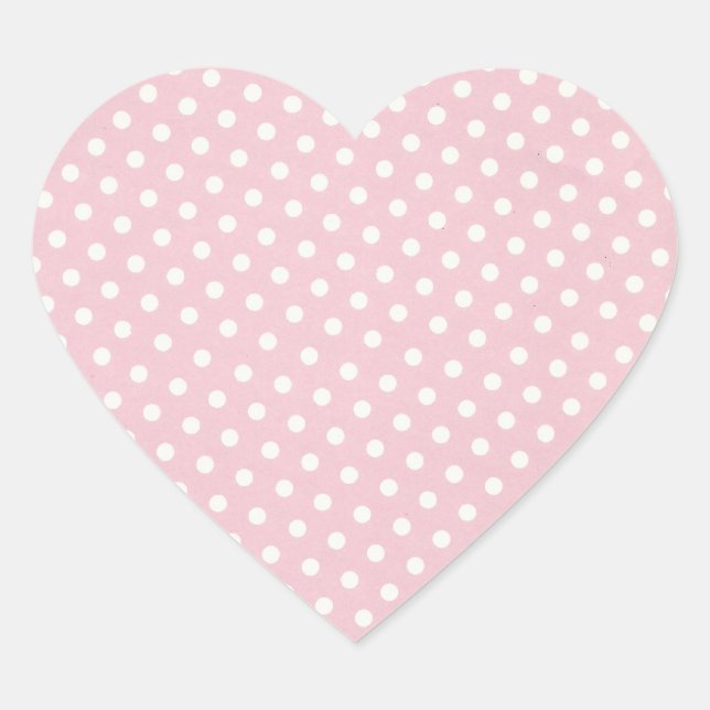 Pink and White Polka Dots Sticker (Front)